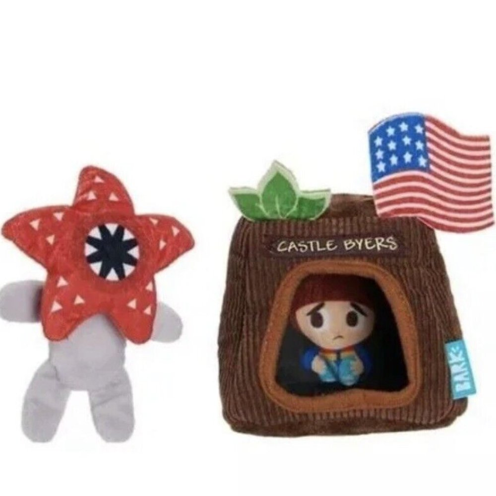 BarkToy Stranger Things Show Castle Byers Demogrrrgon Set Crinkle Plush Squishy